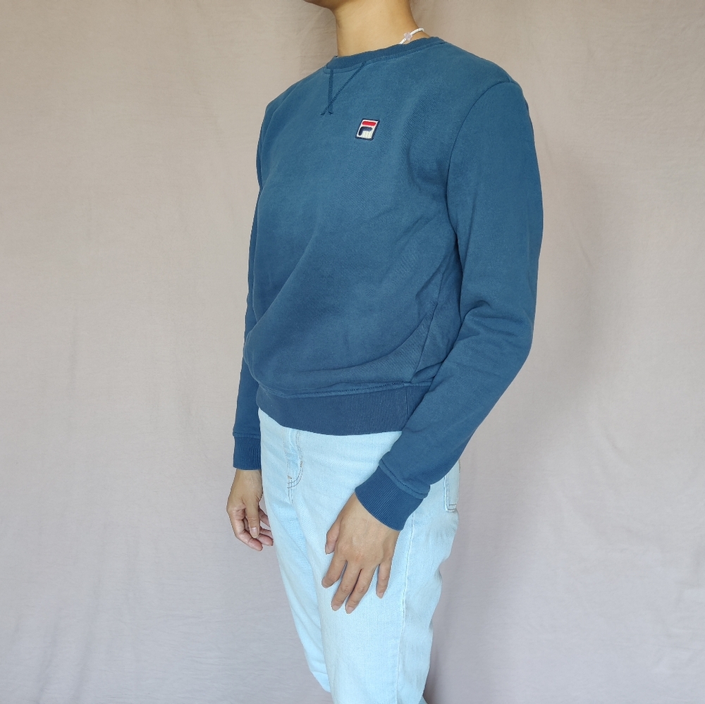 Fila Teal Women Sweater Crewneck
